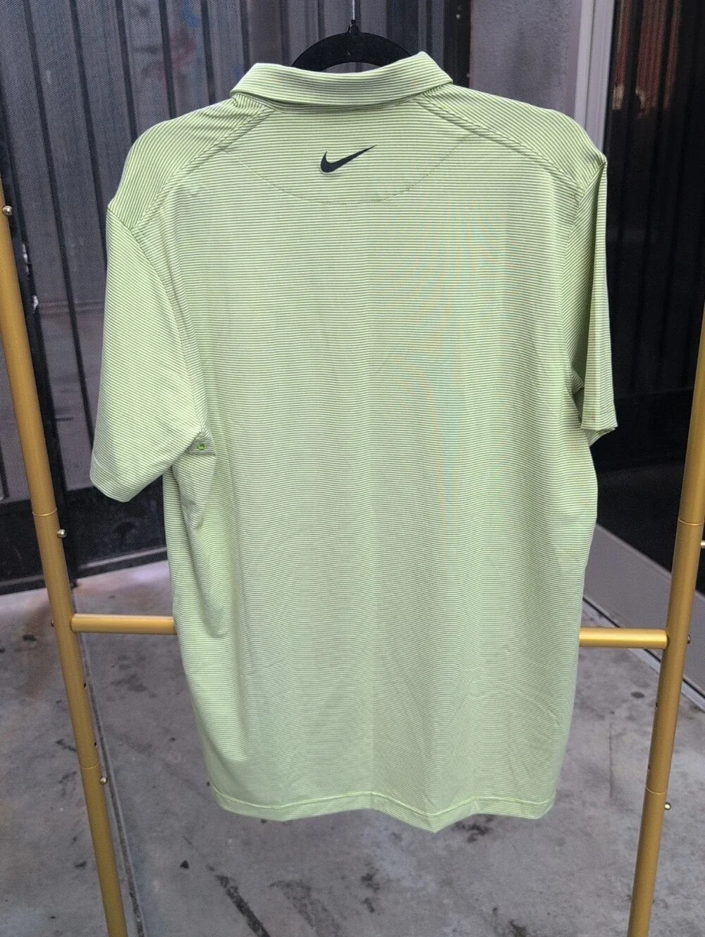 Nike Men’s Light Green Dri-FIT Player Striped Golf Polo Size M-tall NWT